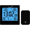 Weerstation RCC, DCF – elektronisch, draadloos, verlichte sensor, zwart  - 1 ['weerstations', ' thuis weerstation', ' temperatuur', ' omgevingstemperatuur', ' temperatuurcontrole', ' elektronische thermometer', ' thermometer met sensor', ' binnenthermometer', ' buitenthermometer', ' thermometer buiten', ' hygrometer', ' weerstation']