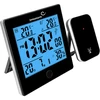 Weerstation RCC, DCF – elektronisch, draadloos, verlichte sensor, zwart - 2 ['weerstations', ' thuis weerstation', ' temperatuur', ' omgevingstemperatuur', ' temperatuurcontrole', ' elektronische thermometer', ' thermometer met sensor', ' binnenthermometer', ' buitenthermometer', ' thermometer buiten', ' hygrometer', ' weerstation']