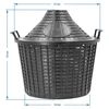 Wijnballon 10 L in plastic mand - 6 ['gans', ' wijnfles', ' wijnballon', ' voor bier', ' voor fermentatie', ' huisgemaakte wijn', ' glazen wijnballon', ' voor likeuren', ' voor mede']