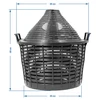 Wijnballon 20 L in plastic mand - 4 ['gans', ' mandfles', ' voor wijn', ' voor bier', ' voor stellingen', ' voor fermentatie', ' ballon met mand', ' glazen ballon', ' wijnballon', ' wijnfles', ' ballon 20 L']