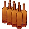Wijnfles 0,75 L bruin - verpakking 8 stuks - 7 