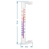 Wit buitenthermometer (-50°C tot +50°C) 18cm - 3 ['buitenthermometer', ' thermometer', ' raamthermometer', ' thermometer met duidelijke schaal', ' thermometer van kunststof', ' thermometer voor raam', ' thermometer voor balkon', ' tweezijdige thermometer', ' zelfklevende thermometer']