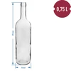 Witte fles voor wijn 0,75 L - verpakking van 8 stuks - 3 ['fles 750ml', ' wijnfles', ' witte fles', ' flessen voor wijn', ' wijnflessen', ' glazen fles', ' fles met kurk', ' flessen met kurk', ' flessen 0', '7']