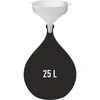 Witte plastic trechter fi 25cm - 2 ['wijn trechter', ' trechter voor ballonnen', ' trechter voor wijnballonnen', ' universele trechter', ' voor wijnfiltratie', ' wijnaccessoires']