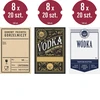Zelfklevende labels 60x90 mm op flessen, wodka, 3 ontwerpen 20 stuks - 2 ['labels', ' labels op alcohol', ' labels op wodka', ' labels op flessen', ' zelfklevende labels', ' labels voor alcohol', ' stickers op flessen', '']
