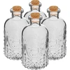 Zestaw buteleczek z korkami, 240 ml - 4szt. - 4 zestaw buteleczek, szklane mini buteleczki, butelka 240 ml, buteleczka, buteleczki, szklane małe butelki, szklane małe buteleczki, buteleczka na alkohol, mini buteleczki, buteleczka szklana z koreczkiem, buteleczka na próbki, miniaturowa butelka, szklane buteleczki korkowe, buteleczki dla gości