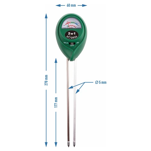 2-in-1 bodemtester - pH en vochtigheid - 4