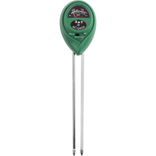 3-in-1 Bodemtester - pH, vochtigheid, zonlicht  - 1 ['pH-meting', ' pH-meter', ' pH-meter voor grond', ' grondanalyse', ' pH van de grond', ' pH-meter voor grond', ' grondvochtigheidsmeter', ' bodemvochtigheidsmeter', ' meting van bodemvochtigheid', ' bodemvochtigheid', ' bodemvochtigheidssensor', ' hoe bodemvochtigheid meten', ' zonlicht', ' zonlichtanalyse', ' zonlichtsensor']