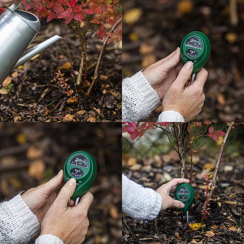 3-in-1 Bodemtester - pH, vochtigheid, zonlicht - 8 ['pH-meting', ' pH-meter', ' pH-meter voor grond', ' grondanalyse', ' pH van de grond', ' pH-meter voor grond', ' grondvochtigheidsmeter', ' bodemvochtigheidsmeter', ' meting van bodemvochtigheid', ' bodemvochtigheid', ' bodemvochtigheidssensor', ' hoe bodemvochtigheid meten', ' zonlicht', ' zonlichtanalyse', ' zonlichtsensor']
