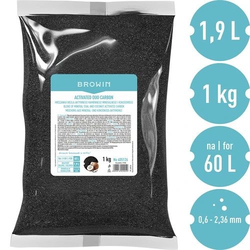 Activated Duo Carbon - mix van actieve kool van steenkool (mineraal) en kokos, 1 kg, voor 60 L - 3