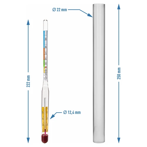 Alcoholmeter met thermometer - 3