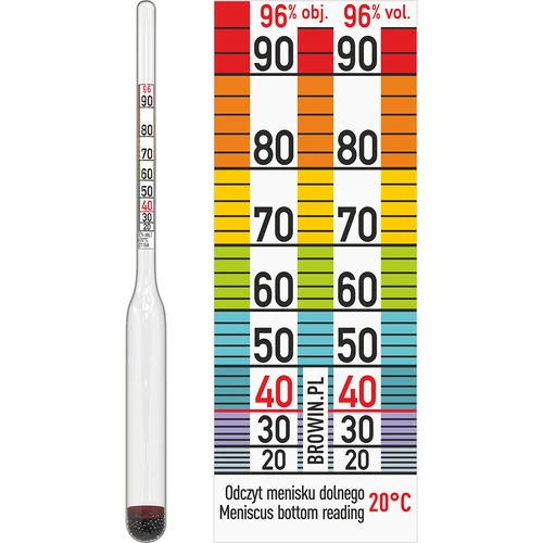 Alcoholmeter Mini - 3 ['alcoholmeter', ' areometer voor het meten van alcohol', ' alcoholindicator', ' voor distillaten', " voor wodka's", ' voor spiritus', ' meter voor het meten van alcohol', ' kleine alcoholmeter', ' kleine alcoholmeter', ' accessoires voor distillatie']