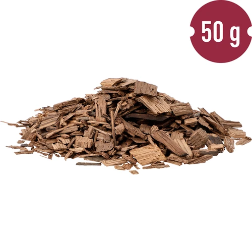 Amerikaanse eiken vlokken, zwaar geroosterd, van bourbonvaten, 50 g - 4 ['eiken vlokken', ' vlokken van bourbonvaten', ' vlokken van bourbonvaten', " drankaroma's", ' zelfgemaakte dranken in bourbonstijl', ' Amerikaanse eiken vlokken', ' bourbon eiken vlokken', ' zwaar geroosterde vlokken', ' aromatische vlokken voor whiskey', ' aromatische vlokken voor brandy']
