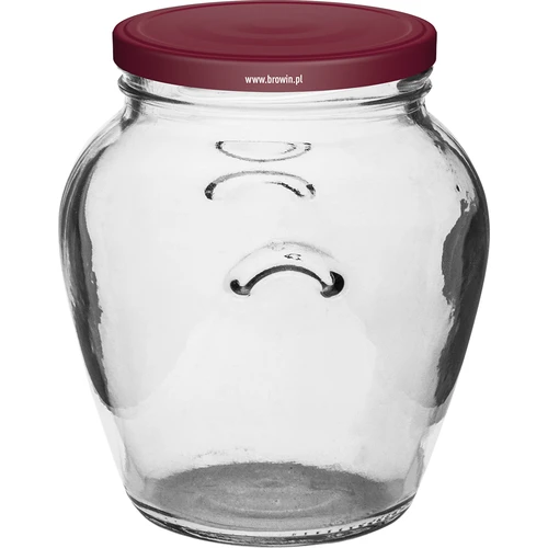 Amfora pot 580 ml (fi 82) met bordeaux deksel 6 stuks - 2 ['set van potten', ' potten voor fermentatie', ' potten voor jam', ' potten met deksels', ' potten fi 82', ' potten met 6 clipsdeksels', ' potten met bordeauxrode deksels', ' voor conserven', ' voor wecken', ' potten voor honing', ' voor honing', ' bolle pot', ' pot 0', '5 l', ' voor pasteurisatie']