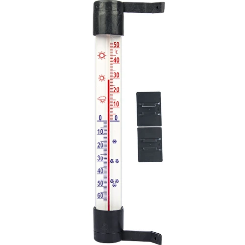 Antraciet buitenthermometer (-60°C tot +50°C) 23cm  - 1 ['buitenthermometer', ' welke temperatuur']