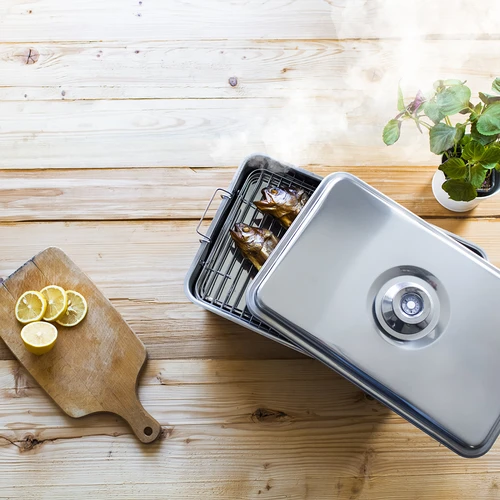 Balkonrokerij met capaciteitsregeling - 16 ['rokerij', ' roken', ' roken', ' roken', ' gerookt vlees', ' gerookt vlees', ' zelfgemaakte gerookte forel', ' om te roken', ' grill']