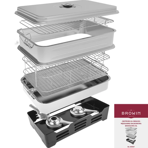 Balkonrokerij met capaciteitsregeling - 2 ['rokerij', ' roken', ' roken', ' roken', ' gerookt vlees', ' gerookt vlees', ' zelfgemaakte gerookte forel', ' om te roken', ' grill']