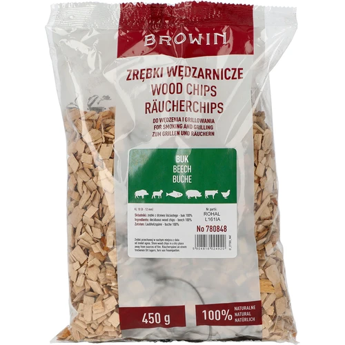 Beuken rooksnippers voor roken en grillen, 450 g, klasse 10