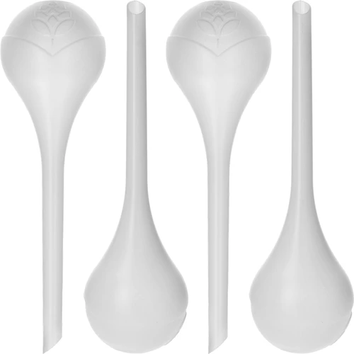 Bewateringsbollen voor planten, witte halfdoorzichtige, 400 ml, 4 stuks  - 1 ['gietersbollen', ' bloemenbewateringsdispenser', ' voor het bewateren van bloemen', ' bloemenbevochtigers', ' bloemenbewatering', ' plantenbewatering', ' potbewateraars', ' voor het bewateren van bloemen', ' voor kamerplanten', ' bewateringssysteem', ' gietersbol', ' waterdispenser voor potten', ' bollen voor planten', ' dispenser voor planten', ' plantenbewatering', ' gietersbol', ' witte gietersbollen']