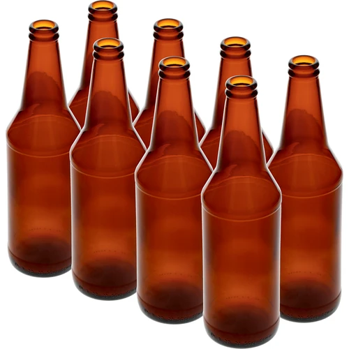 Bierfles 0,5 L - verpakking van 8 stuks  - 1 ['brouwerijflessen', ' flessen met kroonkurk', ' flessen voor cider', ' flessen voor bier', ' flessen 0', '5 L', ' flessen 500 ml']