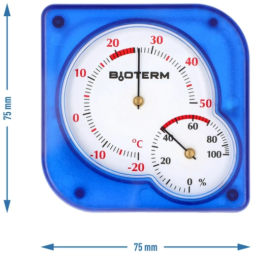 Bimetaal binnen thermometer met hygrometer (-20 tot +50°C), blauw - 4 ['binnen thermometer', ' kamerthermometer', ' thermometer voor binnen', ' huiskamerthermometer', ' thermometer', ' thermometer met duidelijke schaal', ' thermometer met hygrometer', ' bimetaalthermometer', ' bimetaalthermometer met hygrometer', ' blauwe thermometer', ' thermometer om neer te zetten', ' thermometer om op te hangen', ' goede thermometer', ' weerstation', ' multifunctionele thermometer']