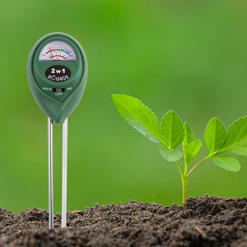 Bodemtester 2-in-1 - pH, vochtigheid - 7 ['bodemtester 2-in-1', ' bodemtester met ph-meter', ' pH-meter', ' vochtigheidsmeter voor grond', ' bodemtester bio-tuin', ' bio-tuin tester', ' ph-meter voor grond']