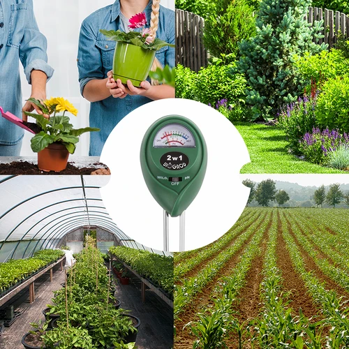 Bodemtester 2-in-1 - pH, vochtigheid - 11 ['bodemtester 2-in-1', ' bodemtester met ph-meter', ' pH-meter', ' vochtigheidsmeter voor grond', ' bodemtester bio-tuin', ' bio-tuin tester', ' ph-meter voor grond']