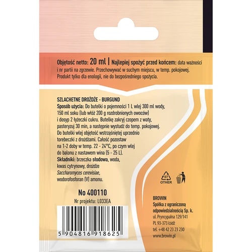 Bordeaux wijngist, 20 ml - 2 ['bordeaux-gist', ' wijngist', ' gist voor wijn', ' vloeibare wijngist', ' vloeibare gist', ' vloeibare gist voor wijn', ' gist voor rode wijn', ' gist voor witte wijn', ' zelfgemaakte wijn']