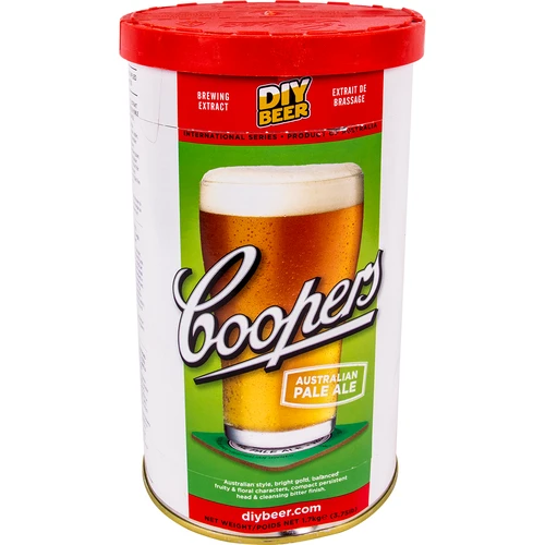 Brewkit Coopers Australian Pale Ale - 2 ['zelfgebrouwen bier', '\r\nzelfgemaakt bier', '\r\nsets voor zelfgebrouwen bier', '\r\nset voor zelfgebrouwen bier', '\r\nthuis bier brouwen', '\r\nzelfgebrouwen bier stap voor stap', '\r\nthuis bierproductie', '\r\nrecepten voor zelfgebrouwen bier', '\r\nzelf bier maken', '\r\nhoe maak je zelfgebrouwen bier', '\r\nBrewkit Coopers Australian Pale Ale', ' concentraat voor zelfgebrouwen bier biergist Alcotek', ' hoe smaakt Ale bier', ' Ale type bier']