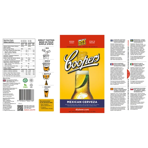 Brewkit Coopers Mexicaanse Cerveza - 5 ['lager', ' licht', ' lichte lager', ' brewkit', ' bier']