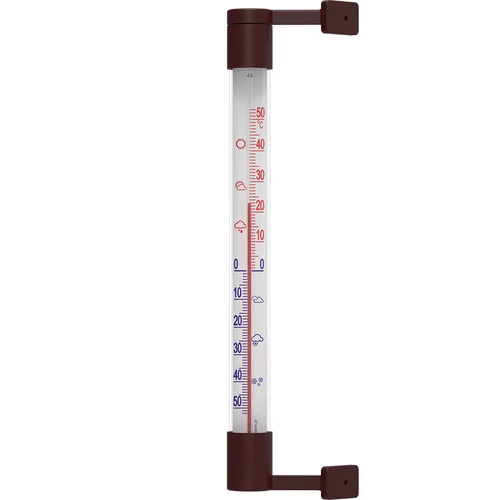 Bruine buitenthermometer (-50°C tot +50°C) 22cm  - 1 ['buitenthermometer', ' welke temperatuur']