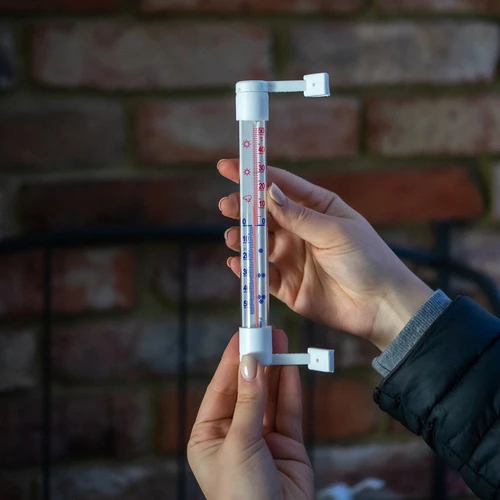 Buitenthermometer (-50°C tot +50°C) 23cm mix - 3 ['buitenthermometer', ' thermometer', ' vensterthermometer', ' thermometer met duidelijke schaal', ' thermometer van kunststof', ' thermometer voor raam', ' thermometer voor balkon', ' tweezijdige thermometer']