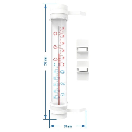 Buitenthermometer (-50°C tot +50°C) 27cm mix - 2 ['buitenthermometer', ' welke temperatuur', ' buitentemperatuur', ' buisthermometer']