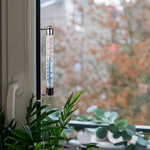 Buitenthermometer met metalen behuizing (-50°C tot +50°C) 20cm - 6 ['buitenthermometer kwikvrij', ' thermometer', ' raamthermometer', ' thermometer leesbare schaal', ' thermometer van kunststof', ' thermometer voor raam', ' thermometer voor balkon', ' tweezijdige thermometer', ' zelfklevende thermometer']