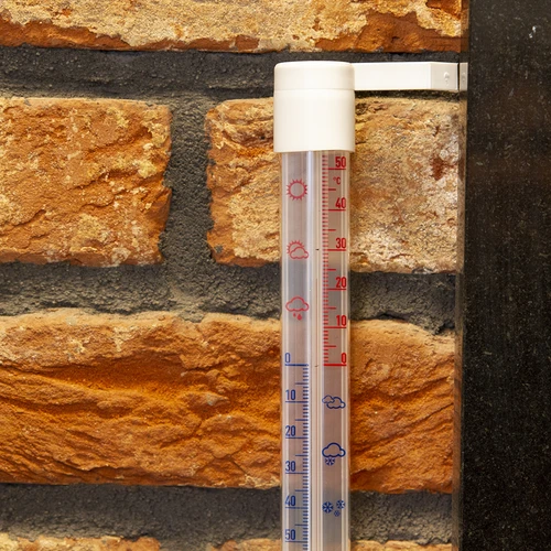 Buitenthermometer met transparante schaal (-70°C tot +50°C) 23cm mix - 6 ['buitenthermometer', ' welke temperatuur', ' plakthermometer', ' schroefthermometer', ' duidelijke schaal']