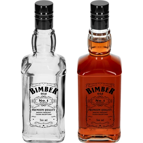 Butelka Daniels 500 ml z zakrętką, nadruk „Bimber OLD", 1 szt. - 3
