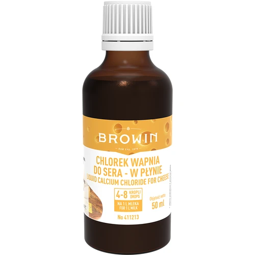 Calciumchloride in vloeibare vorm, 50 ml  - 1 ['vloeibare calciumchloride', ' voor kaasproductie', ' kaasstremming', ' kaascalciumchloride', ' kaaszout kaasmaken', ' voor bier']