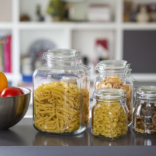 Comfort Pot 750 ml vierkant. hermetisch afgesloten - 4 ['potten voor conserven', ' potten voor conserven', ' gewone pot', ' gewone potten', ' goedkope potten']