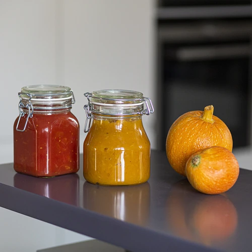 Comfort Pot 750 ml vierkant. hermetisch afgesloten - 6 ['potten voor conserven', ' potten voor conserven', ' gewone pot', ' gewone potten', ' goedkope potten']