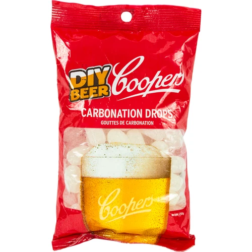 Coopers Carbonation Drops tabletten, 250 g  - 1 ['carbonatatie van bier', ' duurzame schuimkraag', ' bier bottelen']