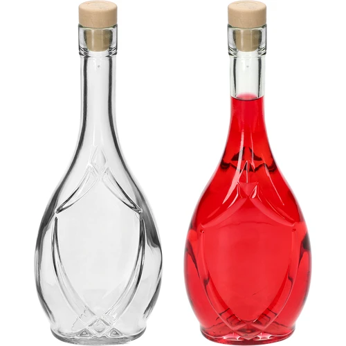 Decoratieve fles ICONA 500 ml, met paddenstoelkurk, 1 stuk - 3