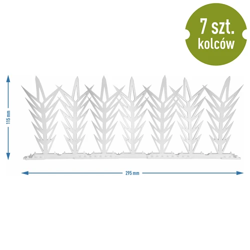 Decoratieve vogelafschrikkende strips met spikes, wit - van kunststof, 6 stuks - 9 ['vogelafschrikker', ' vogelspikes', ' spikes tegen vogels', ' plastic spikes afschrikker', ' duivenspikes', ' decoratieve spikes voor vensterbank', ' strip met spikes tegen vogels', ' decoratieve strip met spikes', ' plastic strips voor vogels', ' bescherming tegen vogels', ' bescherming tegen duiven', ' gevelbescherming tegen vogels', ' vogels afschrikken', ' schone vensterbank', ' spikes op plastic strip', ' set spikes voor vogels', ' effectieve bescherming tegen duiven', ' vogels', ' vogels afschrikkende spikes', ' decoratieve strips om vogels af te schrikken', ' hoe vogels effectief af te schrikken', ' strips en spikes veilig voor vogels']