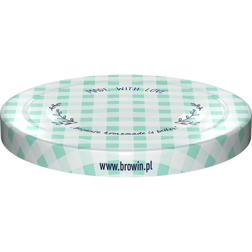 Deksel fi 43 geruit - 10 stuks - 3 ['doppen', ' deksels', ' voor potten', ' voor wecken', ' voor conserven', ' dop', ' deksel', ' voor pot fi 43', ' fi43']