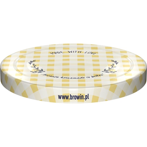 Deksel fi 43 geruit - 10 stuks - 7 ['doppen', ' deksels', ' voor potten', ' voor wecken', ' voor conserven', ' dop', ' deksel', ' voor pot fi 43', ' fi43']