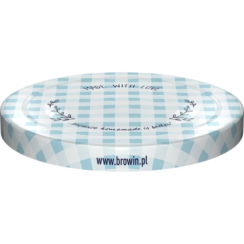 Deksel fi 43 geruit - 10 stuks - 9 ['doppen', ' deksels', ' voor potten', ' voor wecken', ' voor conserven', ' dop', ' deksel', ' voor pot fi 43', ' fi43']