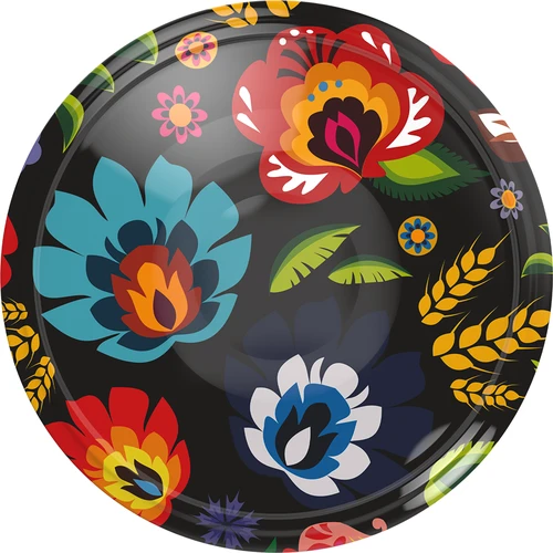 Deksel fi 82/6 Folk zwart - 10 stuks  - 1 ['Deksels voor potten', ' deksel voor pot', ' deksels fi 82', ' deksels 4 klemmen', ' deksels voor pasteurisatie', ' folkloristische deksels', ' zwarte deksels', ' potdeksels', ' voor conserven']