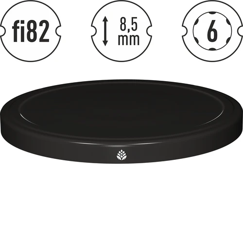 Deksel fi 82/6 zwart - 10 stuks - 4 ['deksels voor potten', ' deksel 6 haken', ' doppen', ' deksels', ' zwart deksel', ' deksel voor pot', ' doppen voor potten', ' deksel voor pot', ' deksels voor potten fi 82', ' deksels voor potten 6 haken', ' twist-off deksels', ' TO deksels', ' deksels 10 stuks']