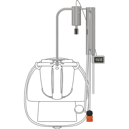 Destilleerapparaat voor keukenrobot - 5 ['destilleerapparaat Browin', ' destilleerapparaat voor keukenrobot', ' destilleerapparaat met koeler en opvangvat', ' destillatie met keukenrobot', ' destillatie met keukenmachine', ' zuivere distillaat', ' distilleerset', ' distilleerset voor uitbreiding', ' extra gebruik van keukenrobot']
