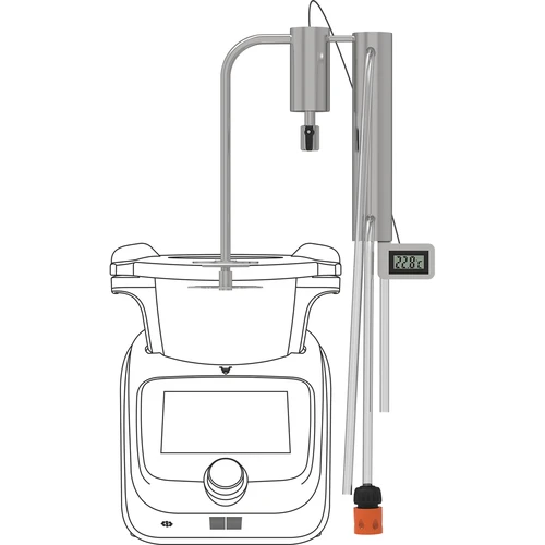 Destilleerapparaat voor keukenrobot - 7 ['destilleerapparaat Browin', ' destilleerapparaat voor keukenrobot', ' destilleerapparaat met koeler en opvangvat', ' destillatie met keukenrobot', ' destillatie met keukenmachine', ' zuivere distillaat', ' distilleerset', ' distilleerset voor uitbreiding', ' extra gebruik van keukenrobot']