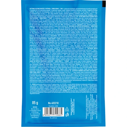 Distilleerdersgist Turbo Grom 5-7 dagen - 2